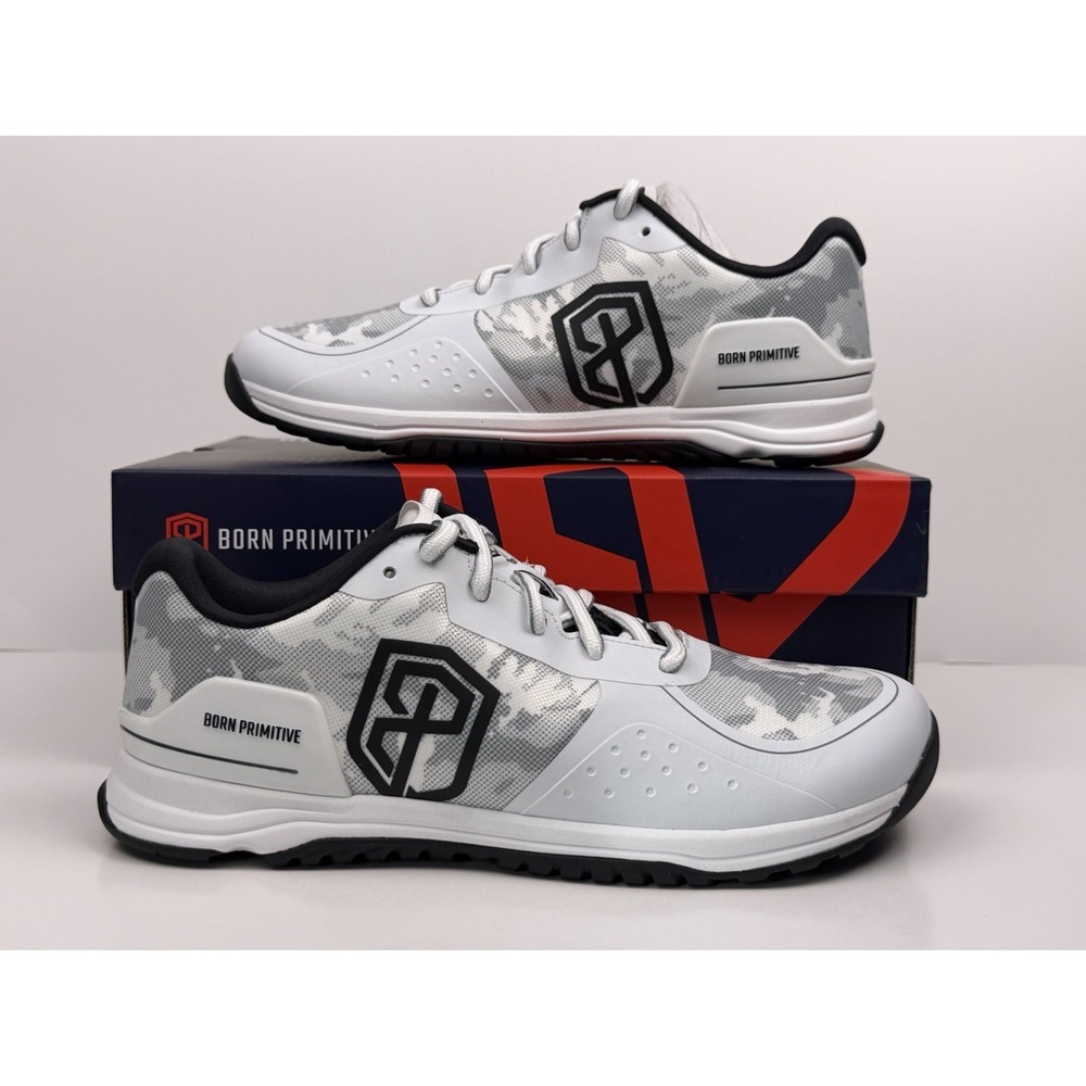 Born Primitive Savage‎ 1 CV Sneaker Men's Size 9.5 White Camo 2206-120-9.5